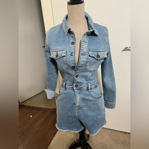 Spell x Outland Denim Long Sleeve Playsuit